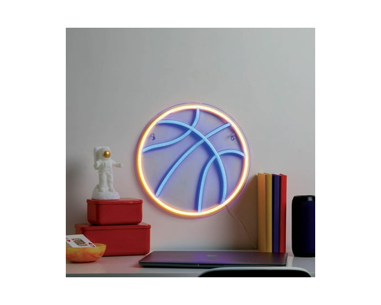 Merkury Innovations 12.6" Basketball LED Neon Wall Sign, 1-pack