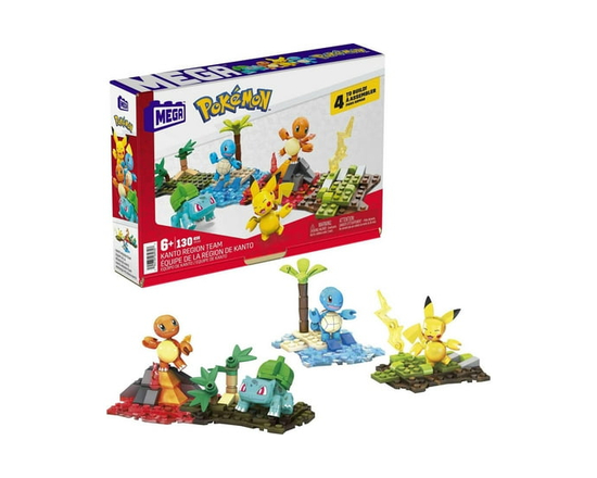 MEGA Pokémon Équipe de la Région de Kanto coffret 4 figurines - Taille Unique
