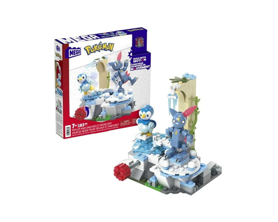 MEGA Pokémon Building Toy Kit Piplup and Sneasel's Snow Day (171 Pieces) for Kids