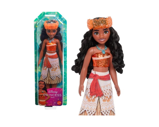 Disney Princess Moana 11 inch Fashion Doll with Brown Hair, Brown Eyes & Hair Accessory, Sparkling Look