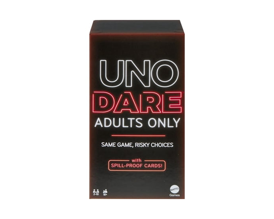 UNO Dare Adults Only Card Game, 2-10 Players, Waterproof Cards and Dice for Adult Game Night - Walmart Exclusive