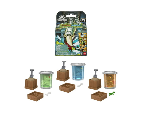 Jurassic World Crushivores Unboxing Mini Dinosaur with Multiple Surprises & Compounds