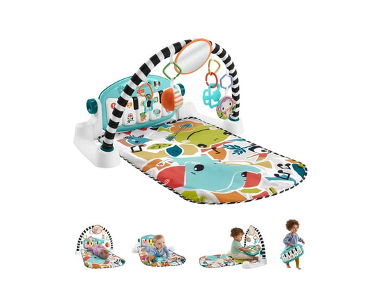 Fisher-Price – Tapis piano Lumieres et Apprentissage, bleu, francais - Grande