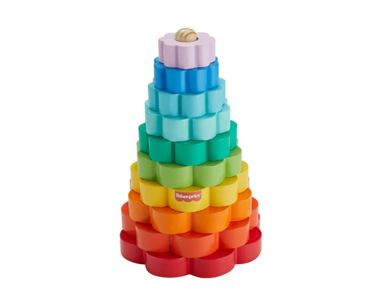 Fisher-Price Empileur d’Anneaux en Bois, triage, 10 éléments - Exclusivité Walmart