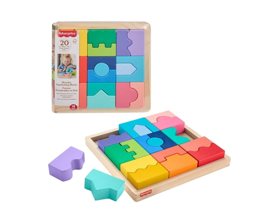 Fisher-Price Formes Encastrables en Bois - comme Spécifié