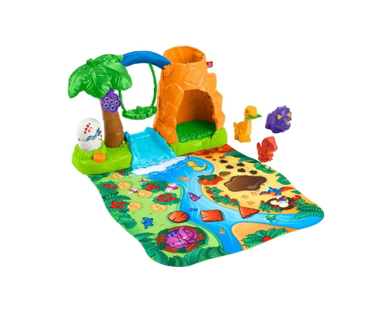 Fisher-Price Little People Village des Dinosaures et Tapis de Jeu - Exclusivité Walmart