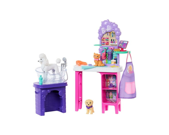 Barbie-Coffret Espace toilettage-avec 3 animaux et accessoires - Exclusivité Walmart