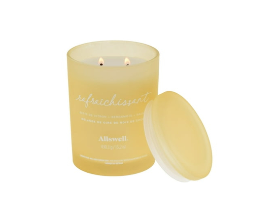Allswell Scented 15 oz. Coconut Wax Spa Candle, Glow (Vanilla + Pear + Coconut) - 15.2 oz