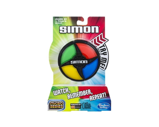 Series Micro Series, jeu électronique, jeu Simon classique en format compact, jeu de groupe, enfants dès 8 ans - Édition anglaise