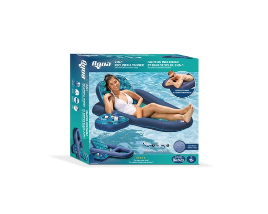 Aqua Leisure 2-in-1 Tanner and Recliner Pool, Beach and Lake Lounge