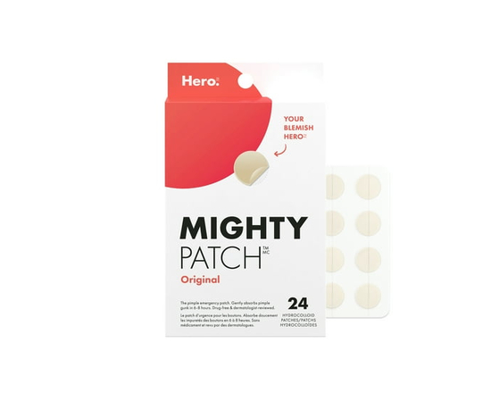 Hero Cosmetics Mighty Patch Original – Patch Hydrocolloïde pour les Boutons, Autocollants de Nuit pour les Imperfections d'Acné & les Boutons pour Pea