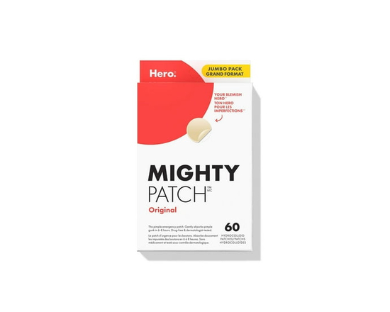 Hero Cosmetics Mighty Patch Original – Hydrocolloid Acne Patch, Overnight Acne Blemish & Zit Stickers for Sensitive Skin, 60ct