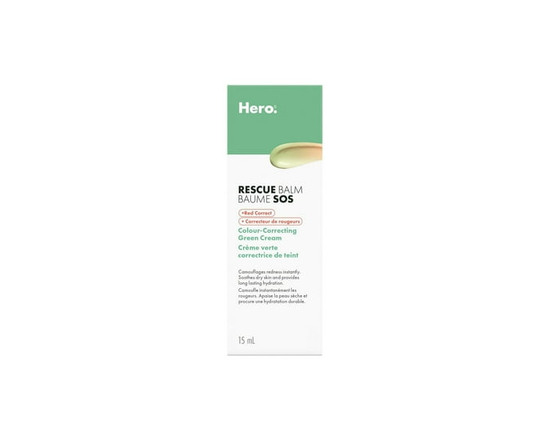 Baume correcteur de rougeurs et hydratant Hero Rescue Balm Green, 15 ml - 15 ml