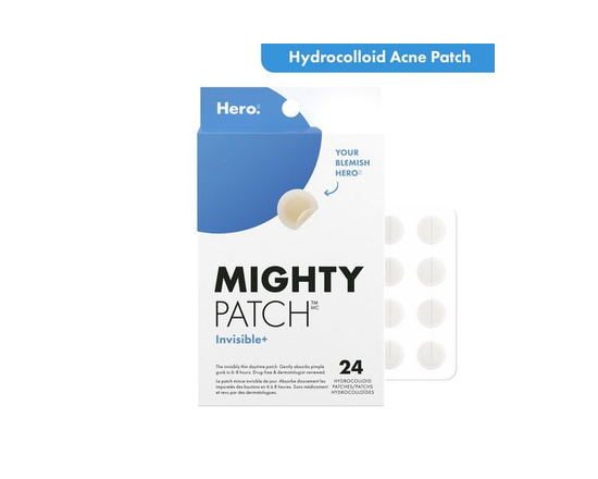 Hero Cosmetics Mighty Patch Invisible+ Barely-there Hydrocolloid Patch for Pimples on the Face, 24 Count