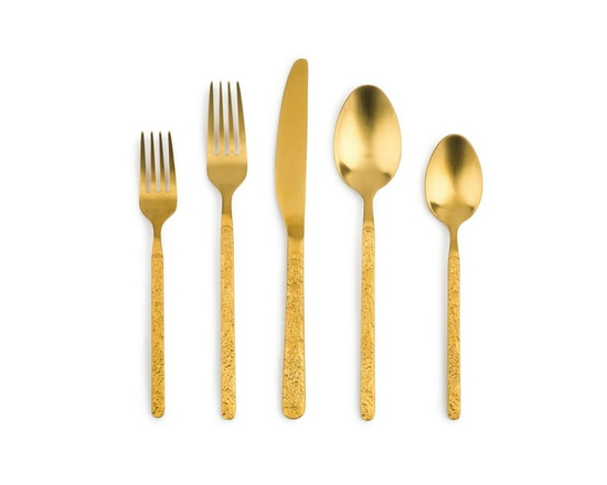 "Thyme & Table Ensemble de Couverts Lumi Gold 20 Pièces, Service pour 4"