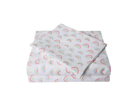 Ensemble de draps à imprimé en microfibre douce facile à nettoyer pour enfants Mainstays (Arcs-en-ciel)