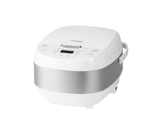 CUCKOO 12-Cup (Cooked) Rice Cooker, 10 Menu Options: White Rice, Brown Rice & More, Touch-Screen, Nonstick Inner Pot, CR-0605F, White/Silver
