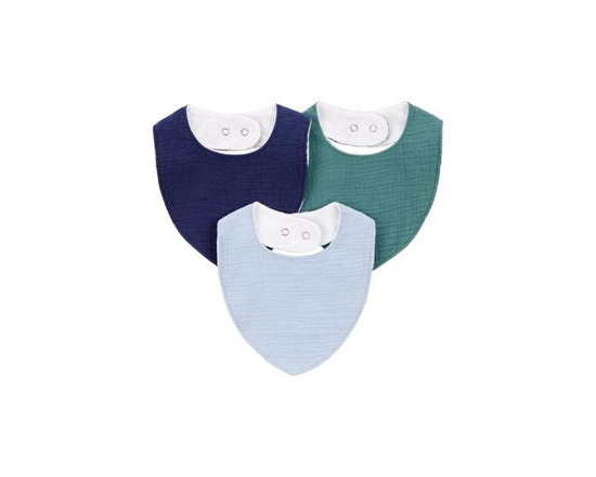 Carter's Child of Mine Baby Boys Blue/Green Bib, 3-Pack