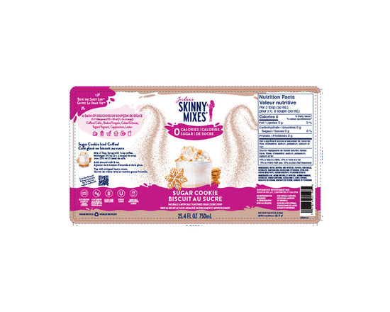 Skinny Mixes Sugar Cookies Syrup - 750ml