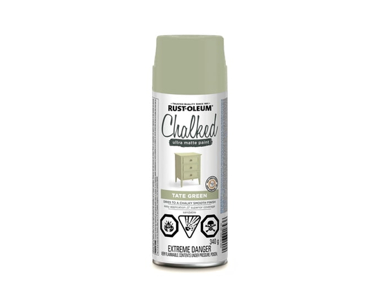 Rust-Oleum Interior Chalked Ultra Matte Spray Paint in Tate Green, 340g - 340g