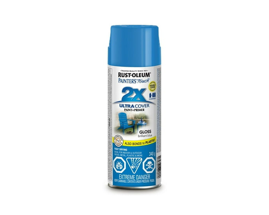 Painter's Touch 2X Ultra Cover Spray Paint - Brilliant Blue - 340g (Blue)