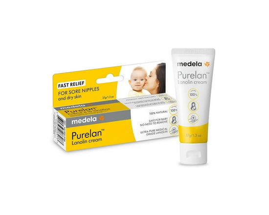 Medela Lanolin Nipple Cream for Breastfeeding, 100% All Natural Single Ingredient, New Purelan - 37g