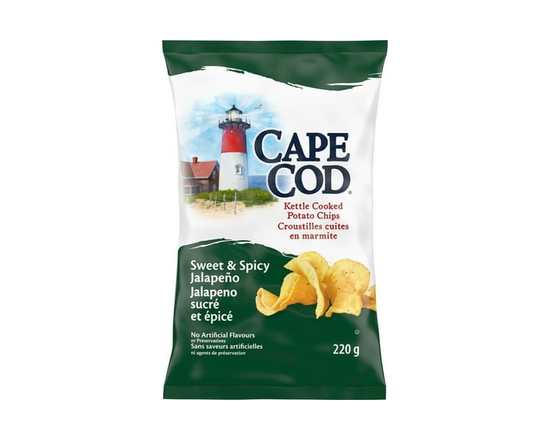 Cape Cod Sweet & Spicy Jalapeño Kettle Cooked Potato Chips - 200 GR