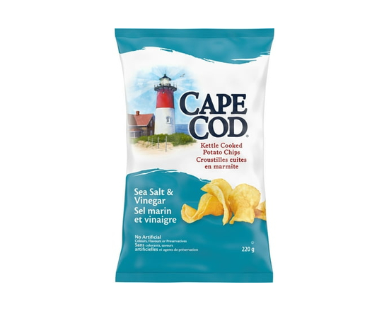Cape Cod Sea Salt And Vinegar Kettle Cooked Potato Chips - 200 GR