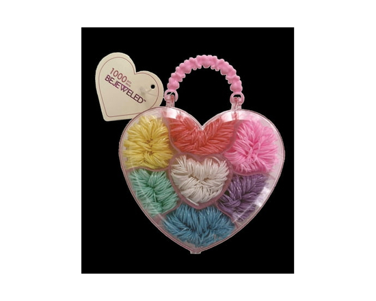 Bejeweled Poly Bands In Heart Case