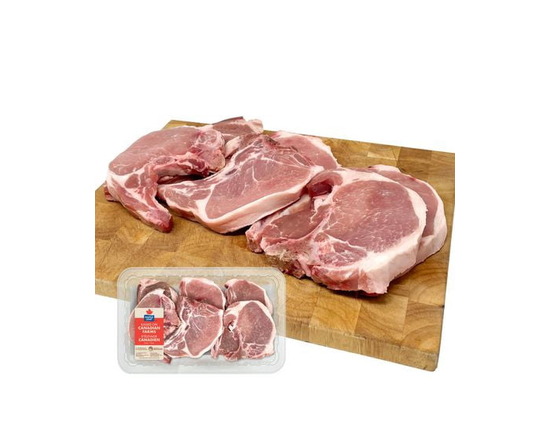 Maple Leaf Fresh Bone-In Pork Chops Sirloin and Center Combo Pack