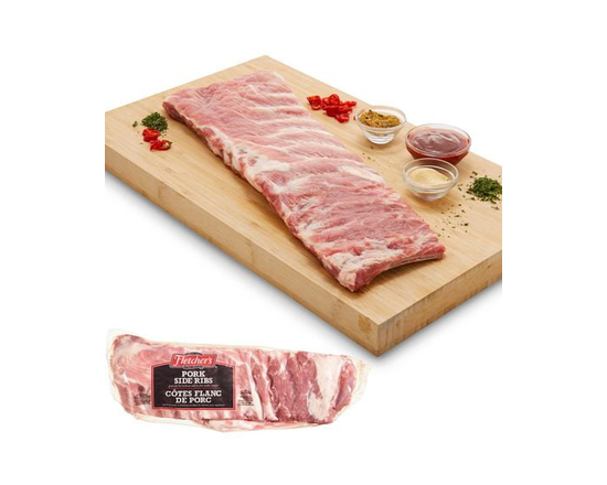 Fletchers Fresh Pork Split Side Ribs