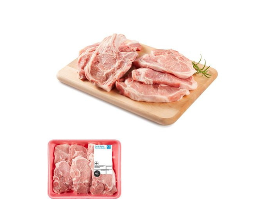 Côtelettes de Longe de Porc Centre & Bouts de Côtes avec os