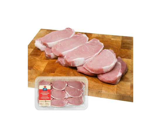 Maple Leaf Fresh Boneless Pork Chops Center and Rib End