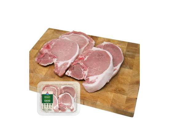 Maple Leaf Fresh Bone-In Pork Chops and Center Combo Raised Without Antibiotics