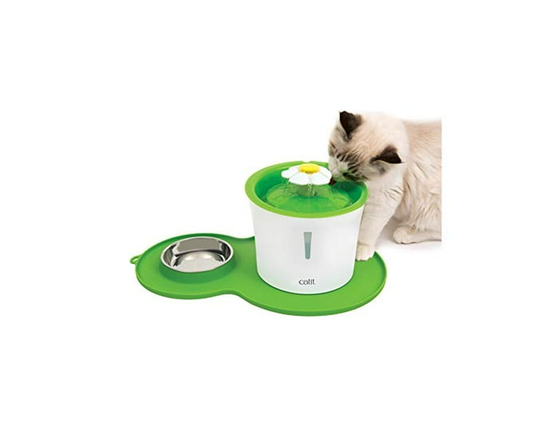 Catit Cat Flower Fountain with Placemat Kit, 3L