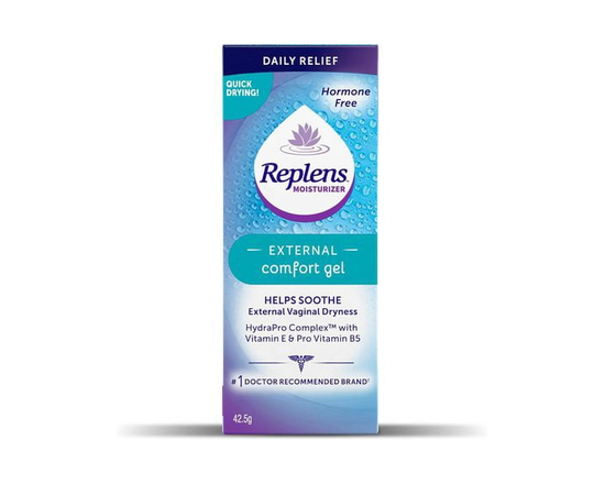 Replens Moisture Restore External Comfort Gel, Soothe External Vaginal Dryness, Daily Relief, Quick Drying, Paraben Free, Estrogen Free, Fragrance Fre