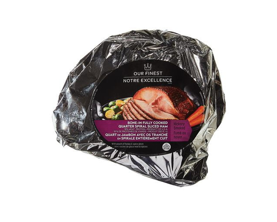 Our Finest Hickory Smoked Quarter Spiral Sliced Ham