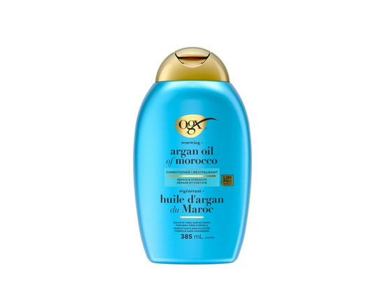 OGX Régénérant + Revitalisant à l'Huile d'Argan du Maroc, Revitalisant Réparateur & Huile d'Argan Aident à Fortifier & Réparer les Cheveux Secs et Abî