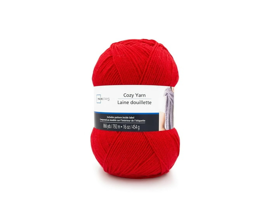Fil Mainstays Cozy Acrylique Moyen 1 Pelote, 454g / 792m - M (Pavot)