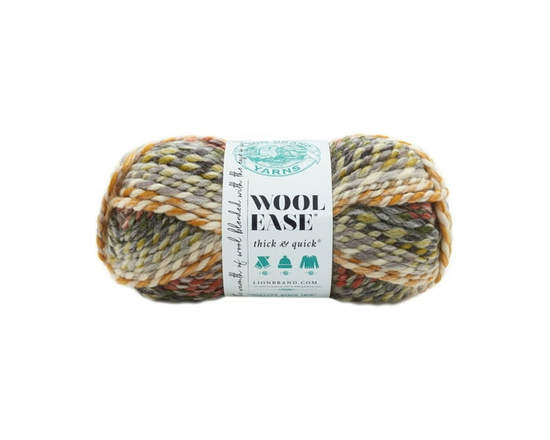 Lion Brand Wool-Ease Thick & Quick Yarn Hudson Bay #6 Super Bulky Acrylic/Wool yarn, 170g/ 97m, 3-CT (Coney Island)