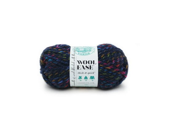 Lion Brand Wool-Ease Thick & Quick Yarn Mustard #6 Super Bulky Acrylic/Wool yarn, 170g/ 97m, 3-CT - 1 Pack (City Lights)
