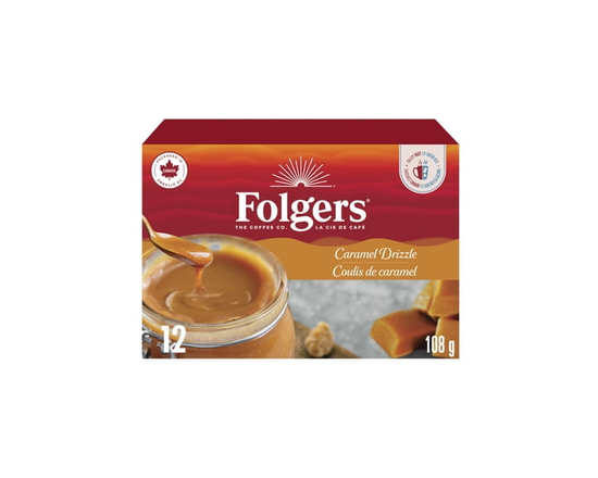 Folgers Caramel Drizzle K-Cup Coffee Pods 12 Pods - 108 g