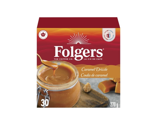 Folgers Caramel Drizzle K-Cup Coffee Pods 30 Pods - 270 g