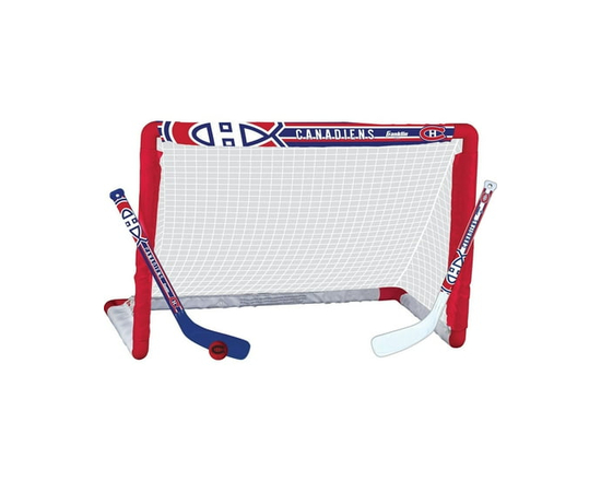 Franklin Sports NHL Canadiens Mini Hockey Goal Set - Hockey Goal, Stick & Ball Set - 28