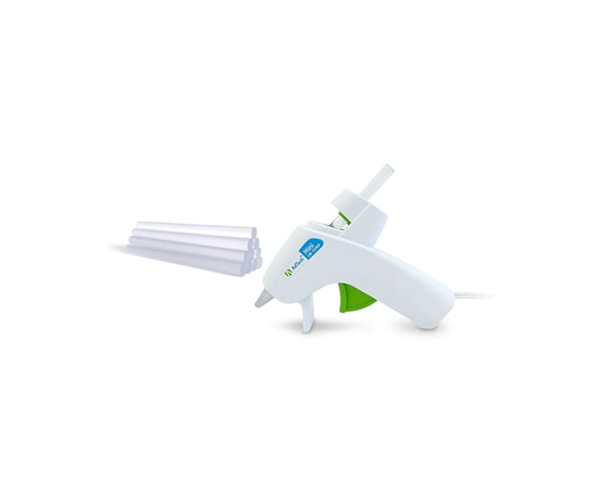 AdTech Mini Low Temp Hot Glue Gun with Glue Sticks, Combo Pack (W05697) – Mini Glue Gun with 10 4” Multi-temp Mini Glue Sticks and Glue Stick Storage