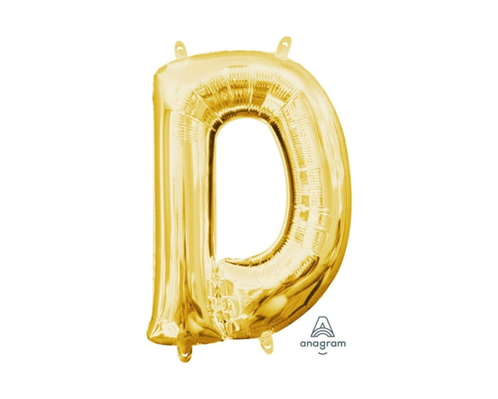 Ballon Party-Eh! d'Anagram International avec lettres en or en forme de D