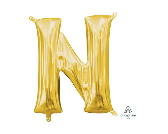 Ballon Party-Eh! d'Anagram International avec lettres en or en forme de N
