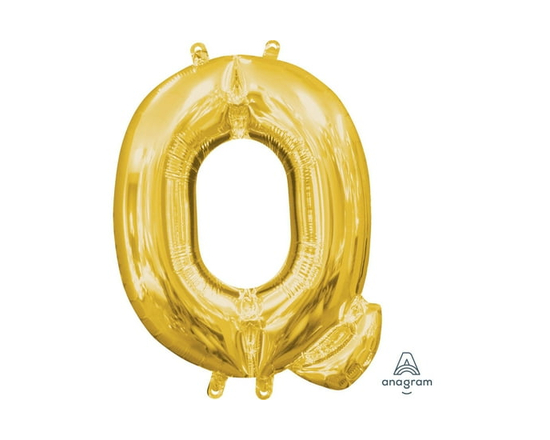Ballon Party-Eh! d'Anagram International avec lettres en or en forme de Q - L