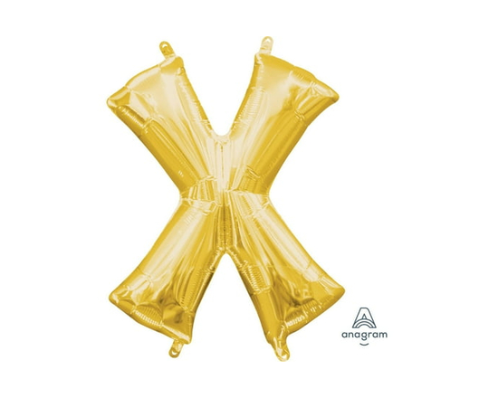 Ballon Party-Eh! d'Anagram International avec lettres en or en forme de X