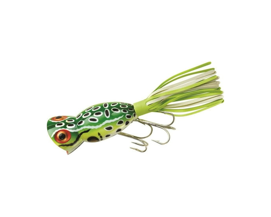 Arbogast G760-507 Hula Popper Topwater Popper, 2", 3/8 oz, grenouille léopard, flottant